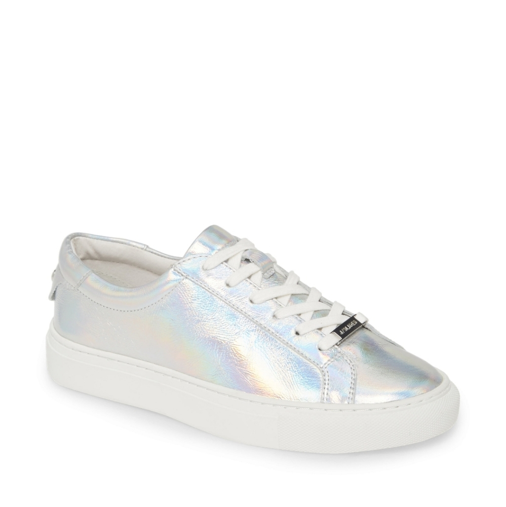 J/Slides Silver Leather Sneakers